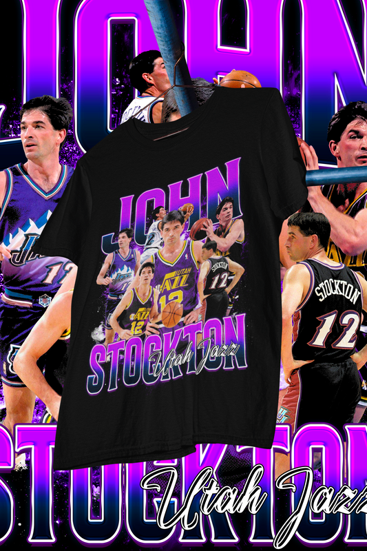 JOHN STOCKTON -shirt design, Bootleg tees design, ready to print, Printable design basketball, 90s, DTF,DTG,300 DPI