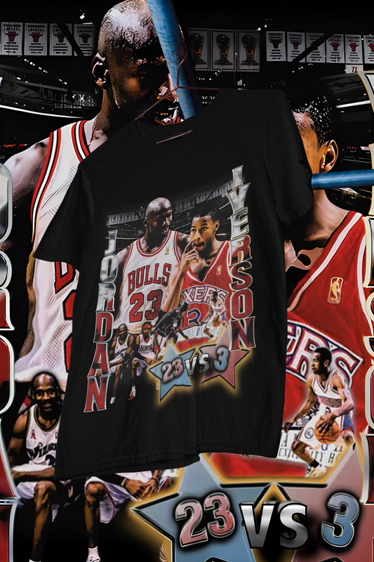 MJ VS AI -shirt design, Bootleg tees design, ready to print, Printable design basketball, 90s, DTF,DTG,300 DPI
