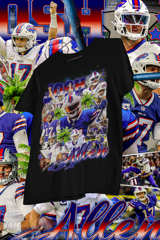 JOSH ALLEN -shirt design, Bootleg tees design, ready to print, Printable design basketball, 90s, DTF,DTG,300 DPI