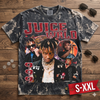 JUICE WRLD Jumbo Print Acid Washed Vintage 90s Style Heavyweight T Shirt