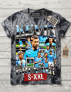 KEVIN DEBRUYNE Jumbo Print Acid Washed Vintage 90s Style Heavyweight T-Shirt