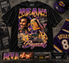 KOBE ICONIC SERIES Jumbo Print Acid Washed Vintage 90s Style Heavyweight T-Shirt