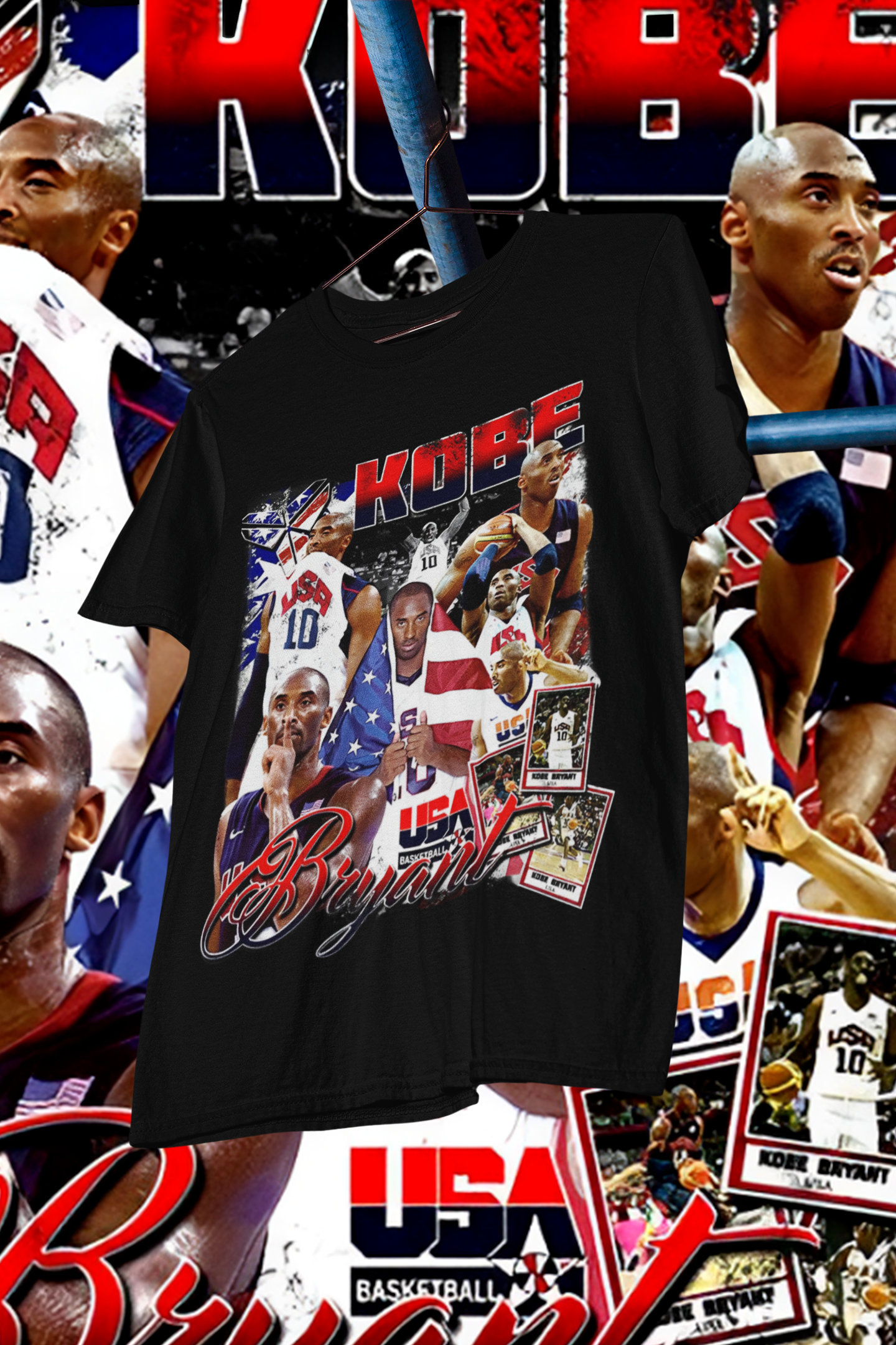 KOBE USA-shirt design, Bootleg tees design, ready to print, Printable design basketball, 90s, DTF,DTG,300 DPI