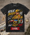 KYLE BUSCH Jumbo Print Acid Washed Vintage 90s Style Heavyweight T-Shirt