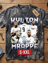 KYLIAN MBAPPE Jumbo Print Acid Washed Vintage 90s Style Heavyweight T-Shirt