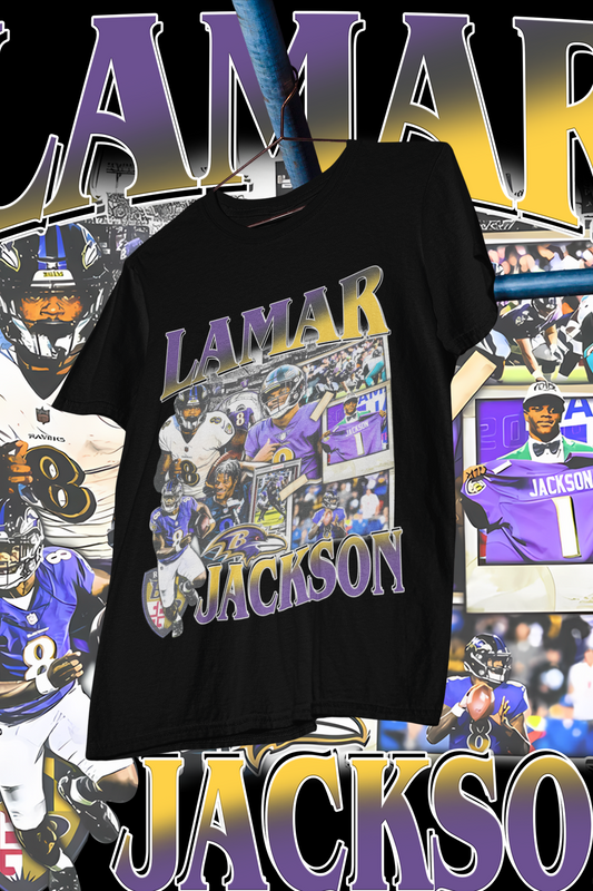LAMAR JACKSON -shirt design, Bootleg tees design, ready to print, Printable design basketball, 90s, DTF,DTG,300 DPI
