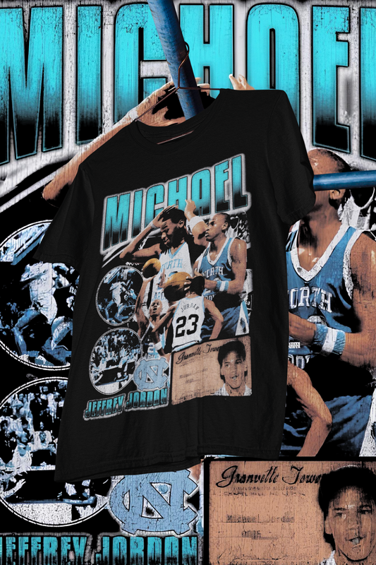 MICHAEL JORDAN UNC COLLEGE PIC - shirt design, Bootleg tees design, ready to print, Printable design basketball, 90s, DTF,DTG,300 DPI