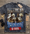 MIKE TYSON Jumbo Print Acid Washed Vintage 90s Style Heavyweight T-Shirt