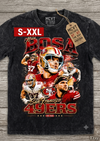NICK BOSA Jumbo Print Acid Washed Vintage 90s Style Heavyweight T-Shirt