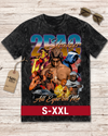 2PAC Jumbo Print Acid Washed Vintage 90s Style Heavyweight T Shirt