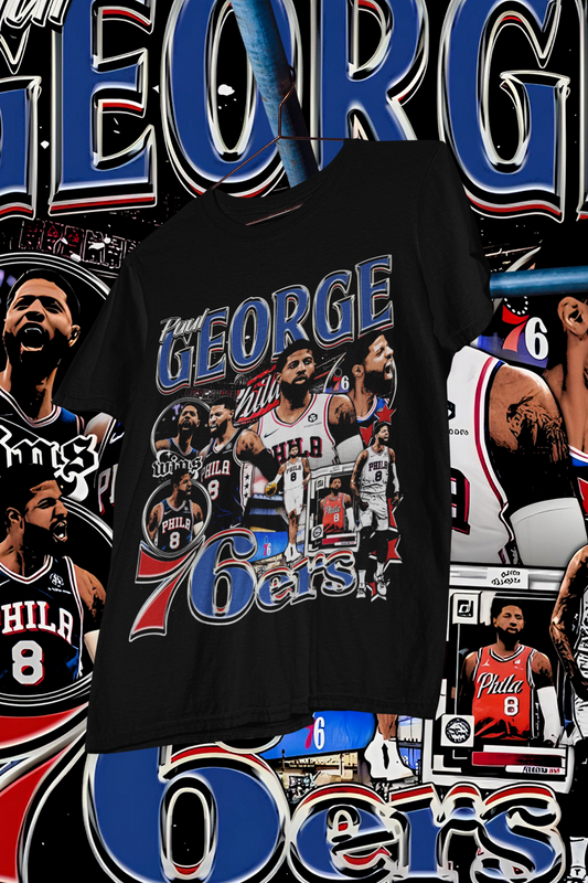 PAUL GEORGE 76ER - shirt design, Bootleg tees design, ready to print, Printable design basketball, 90s, DTF,DTG,300 DPI