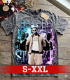 POP SMOKE Jumbo Print Acid Washed Vintage 90s Style Heavyweight T Shirt