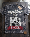 REGGIE MILLER Jumbo Print Acid Washed Vintage 90s Style Heavyweight T Shirt