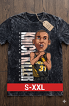 KNICK KILLER REGGIE Jumbo Print Acid Washed Vintage 90s Style Heavyweight T Shirt