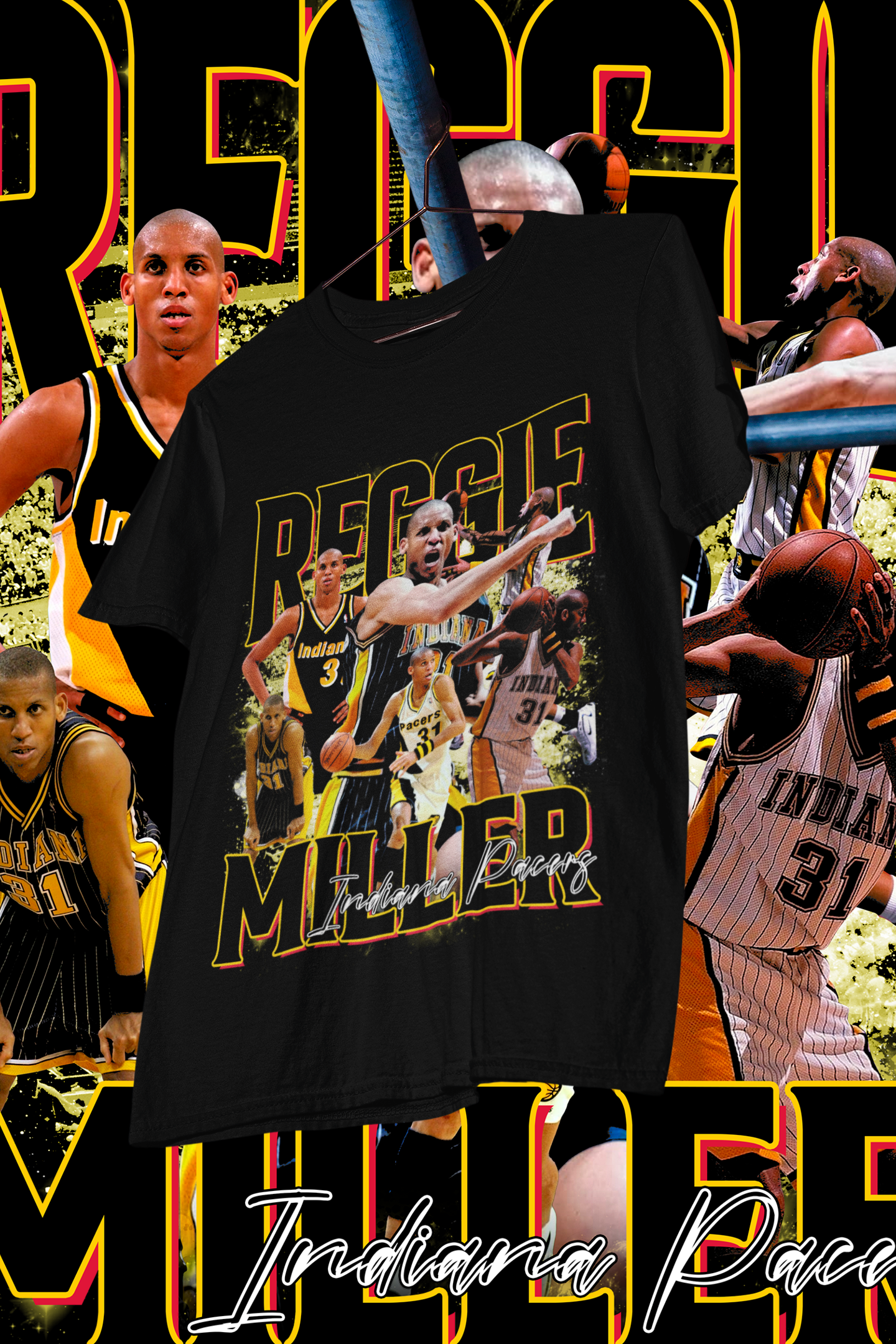 REGGIE MILLER - shirt design, Bootleg tees design, ready to print, Printable design basketball, 90s, DTF,DTG,300 DPI