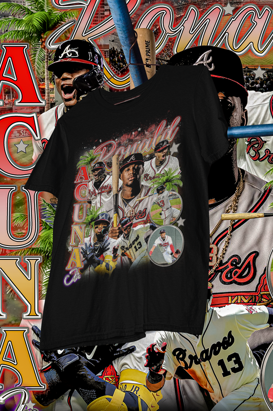 RONALD ACUNA JR - shirt design, Bootleg tees design, ready to print, Printable design basketball, 90s, DTF,DTG,300 DPI