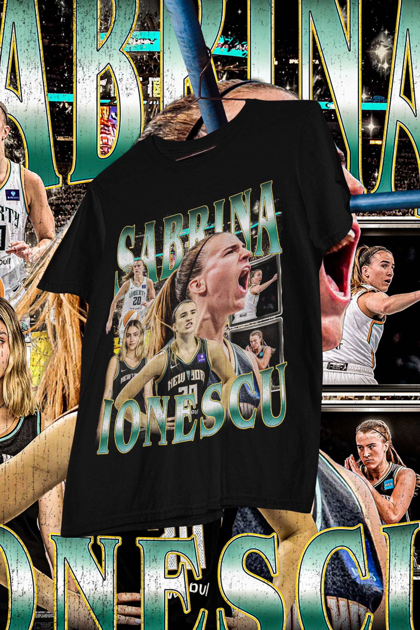 SABRINA IONESCU - shirt design, Bootleg tees design, ready to print, Printable design basketball, 90s, DTF,DTG,300 DPI