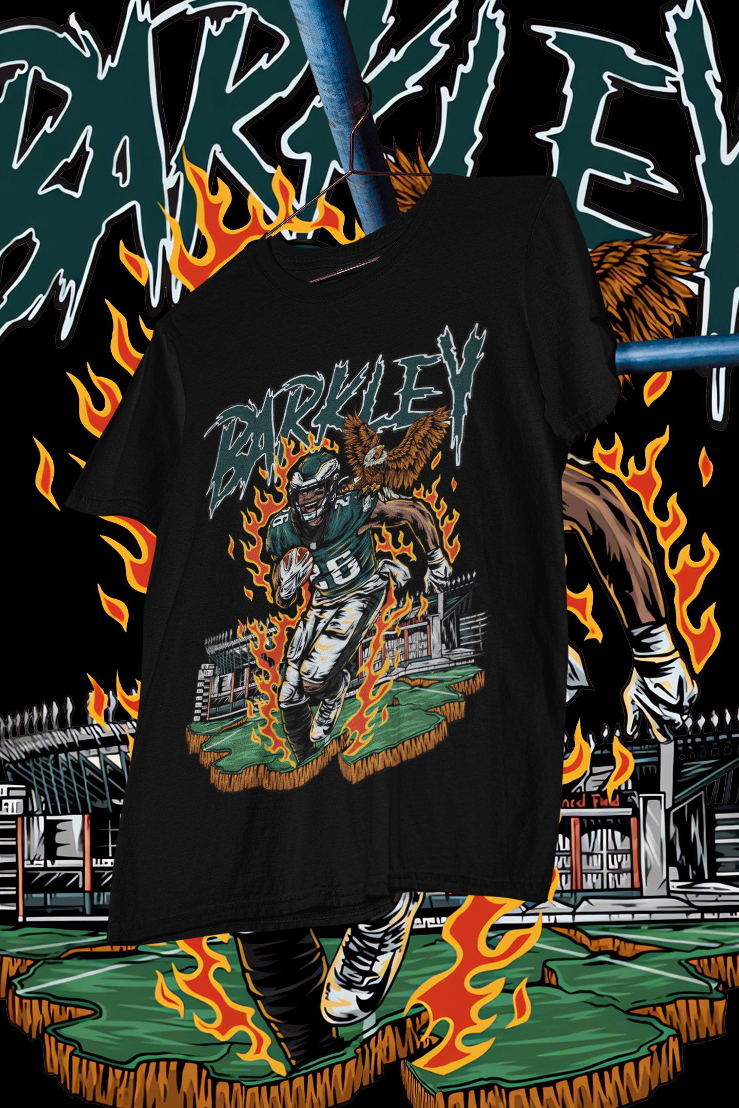 SAQUON BARKLEY - shirt design, Bootleg tees design, ready to print, Printable design basketball, 90s, DTF,DTG,300 DPI