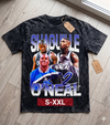 SHAQ MAGIC Jumbo Print Acid Washed Vintage 90s Style Heavyweight T Shirt