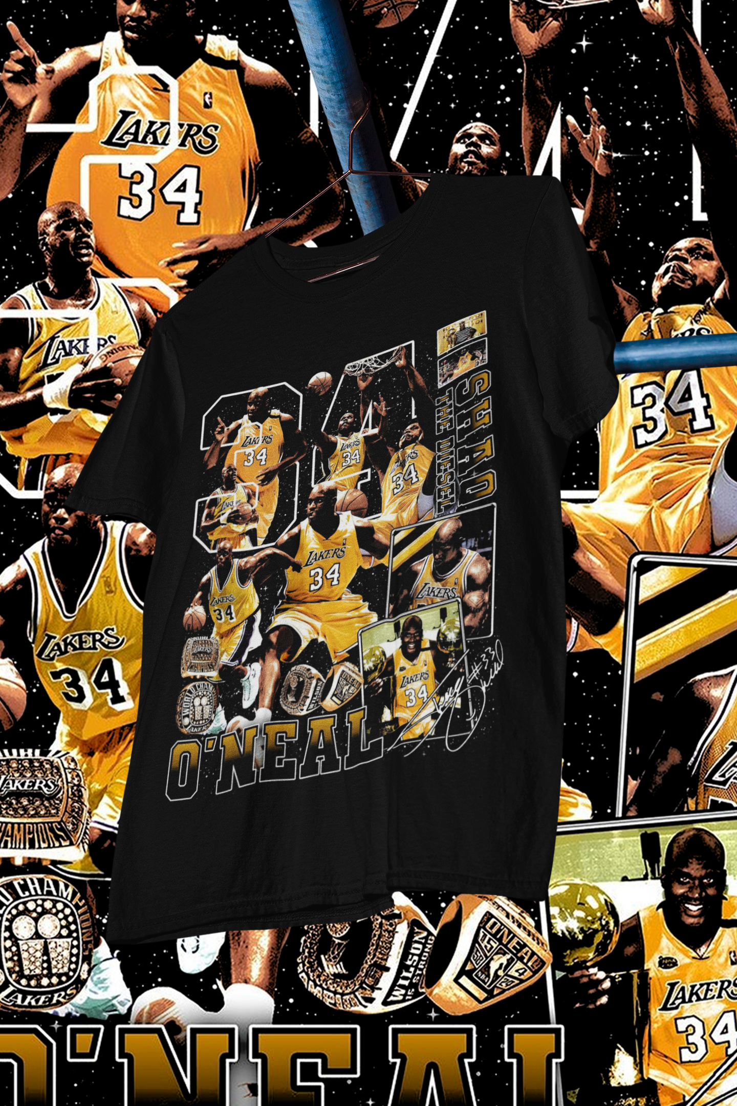 SHAQ LA - shirt design, Bootleg tees design, ready to print, Printable design basketball, 90s, DTF,DTG,300 DPI