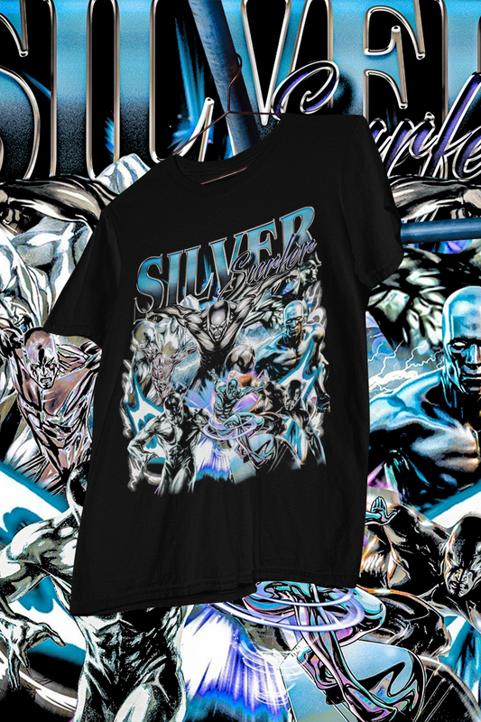SILVER SURFER - shirt design, Bootleg tees design, ready to print, Printable design superhero, 90s, DTF,DTG,300 DPI