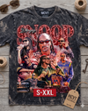 SNOOP Jumbo Print Acid Washed Vintage 90s Style Heavyweight T-Shirt
