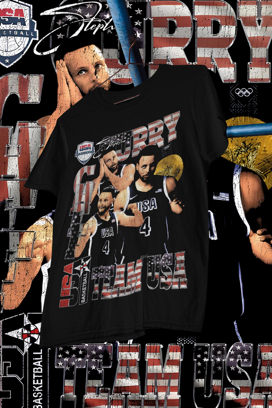STEPHEN CURRY 4 USA - shirt design, Bootleg tees design, ready to print, Printable design basketball, 90s, DTF,DTG,300 DPI
