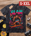 STEPHON CASTLE Jumbo Print Acid Washed Vintage 90s Style Heavyweight T Shirt