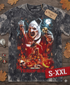TERRIFIER 2 Jumbo Print Acid Washed Vintage 90s Style Heavyweight T-Shirt