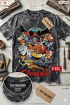 THUNDERCATS Jumbo Print Acid Washed Vintage 90s Style Heavyweight T-Shirt