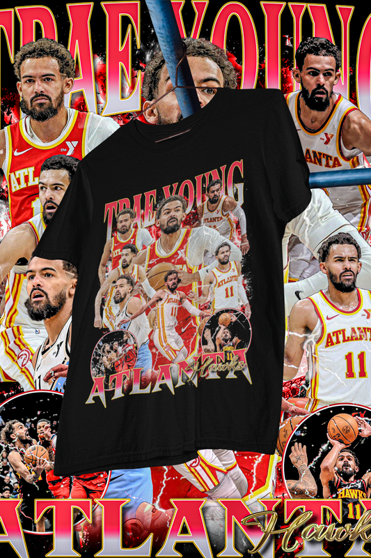 TRAE YOUNG- shirt design, Bootleg tees design, ready to print, Printable design basketball, 90s, DTF,DTG,300 DPI