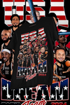 USA DREAM TEAM 24 PARIS - shirt design, Bootleg tees design, ready to print, Printable design basketball, 90s, DTF,DTG,300 DPI