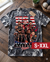 DREAM TEAM 24 CARTOON Jumbo Print Acid Washed Vintage 90s Style Heavyweight T Shirt