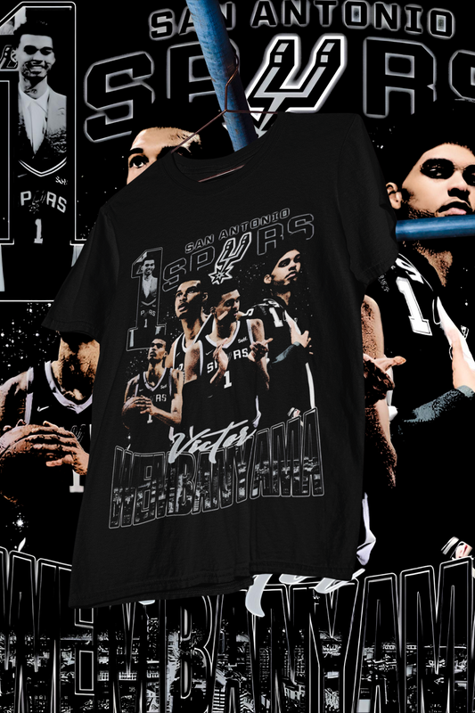 WEMBY SAN ANTONIO - shirt design, Bootleg tees design, ready to print, Printable design basketball, 90s, DTF,DTG,300 DPI