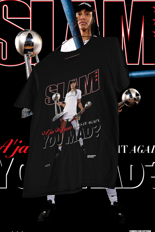 AJA WILSON SLAM COVER PNG T-shirt design, Bootleg tees design, ready to print, printable design basketball, 90s, DTF,DTG,300 DPI