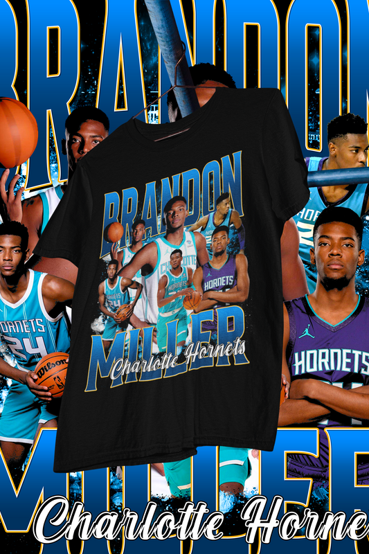 BRANDON MILLER - shirt design, Bootleg tees design, ready to print, Printable design basketball, 90s, DTF,DTG,300 DPI