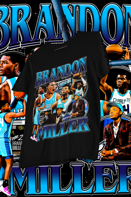 BRANDON MILLER - shirt design, Bootleg tees design, ready to print, Printable design basketball, 90s, DTF,DTG,300 DPI