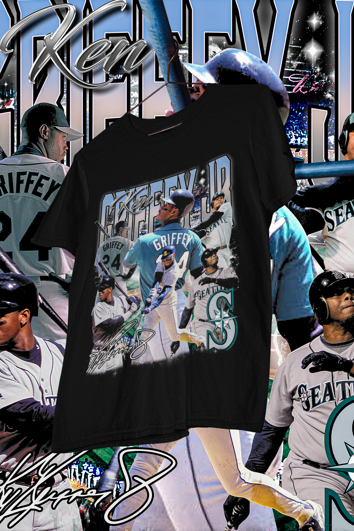 KEN GRIFFEY JR -shirt design, Bootleg tees design, ready to print, Printable design basketball, 90s, DTF,DTG,300 DPI