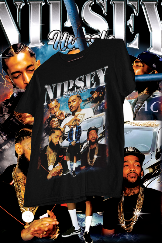 NIPSEY HUSSLE- shirt design, Bootleg tees design, ready to print, Printable design basketball, 90s, DTF,DTG,300 DPI