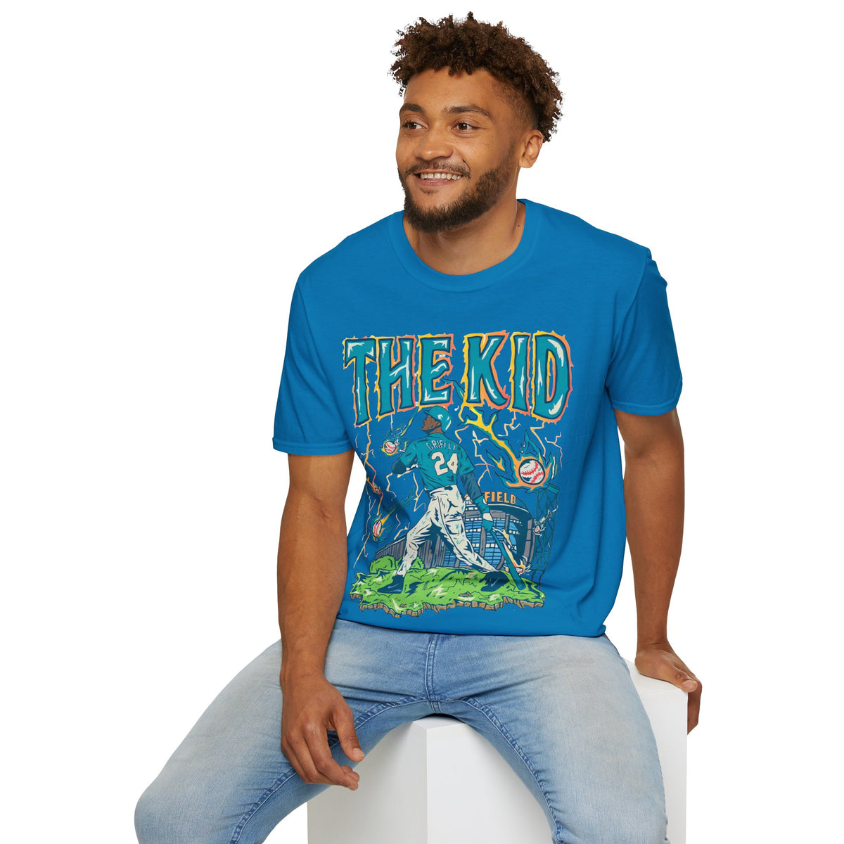 Vintage 90s Baseball Bootleg Style T-Shirt, KEN GRIFFEY JR THE KID Retro Baseball Shirt Unisex Graphic Tee