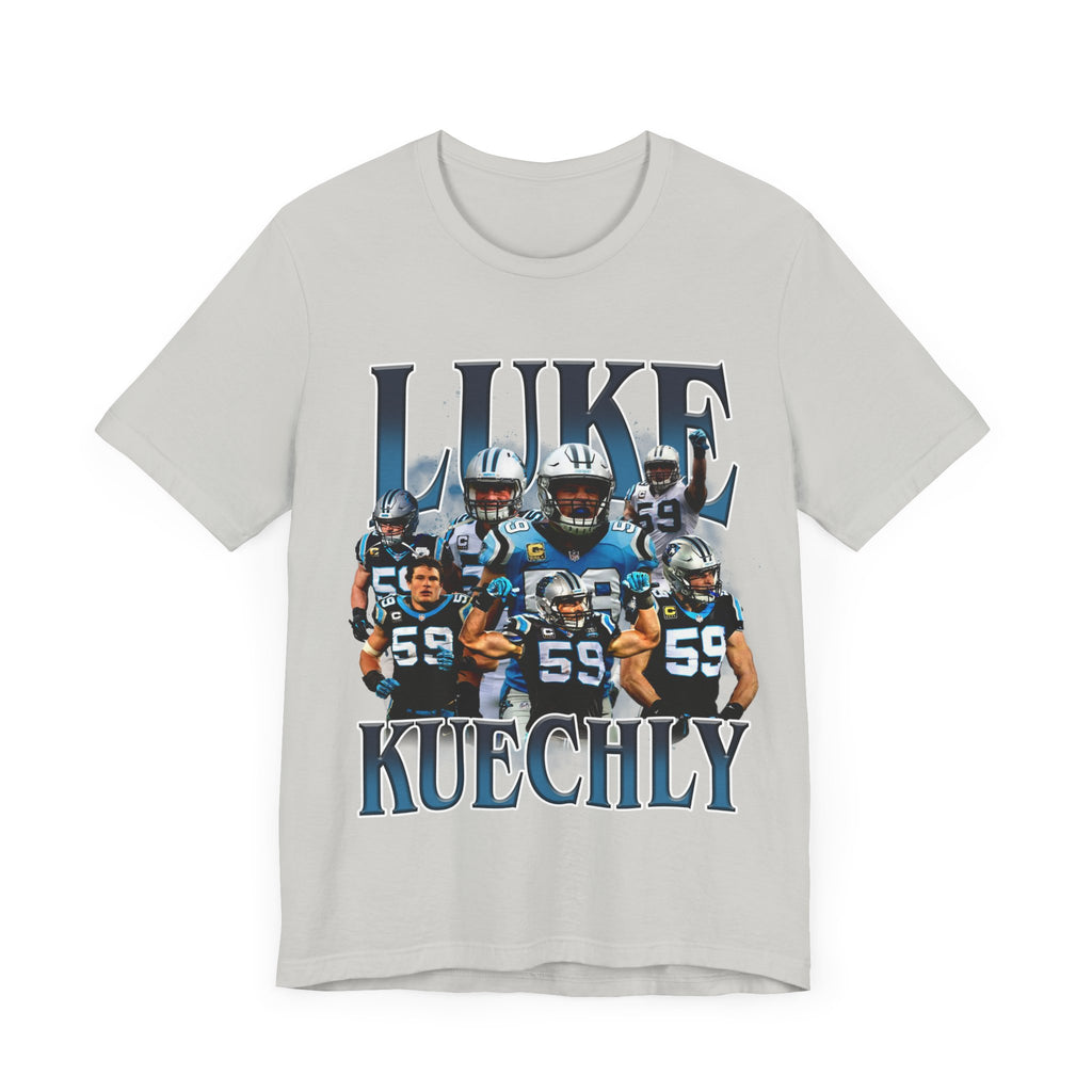 Vintage 90s Football Bootleg Style T-Shirt LUKE KUECHLY Unisex Graphic Tee Shirt