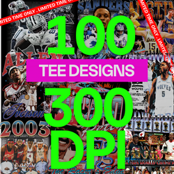 100 T SHIRT DESIGN BUNDLE VINTAGE BOOTLEG 90S STYLE V2
