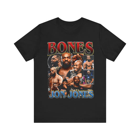 Vintage 90s Bootleg Style T-Shirt, Fighter BONES JON JONES Unisex Tee Shirt