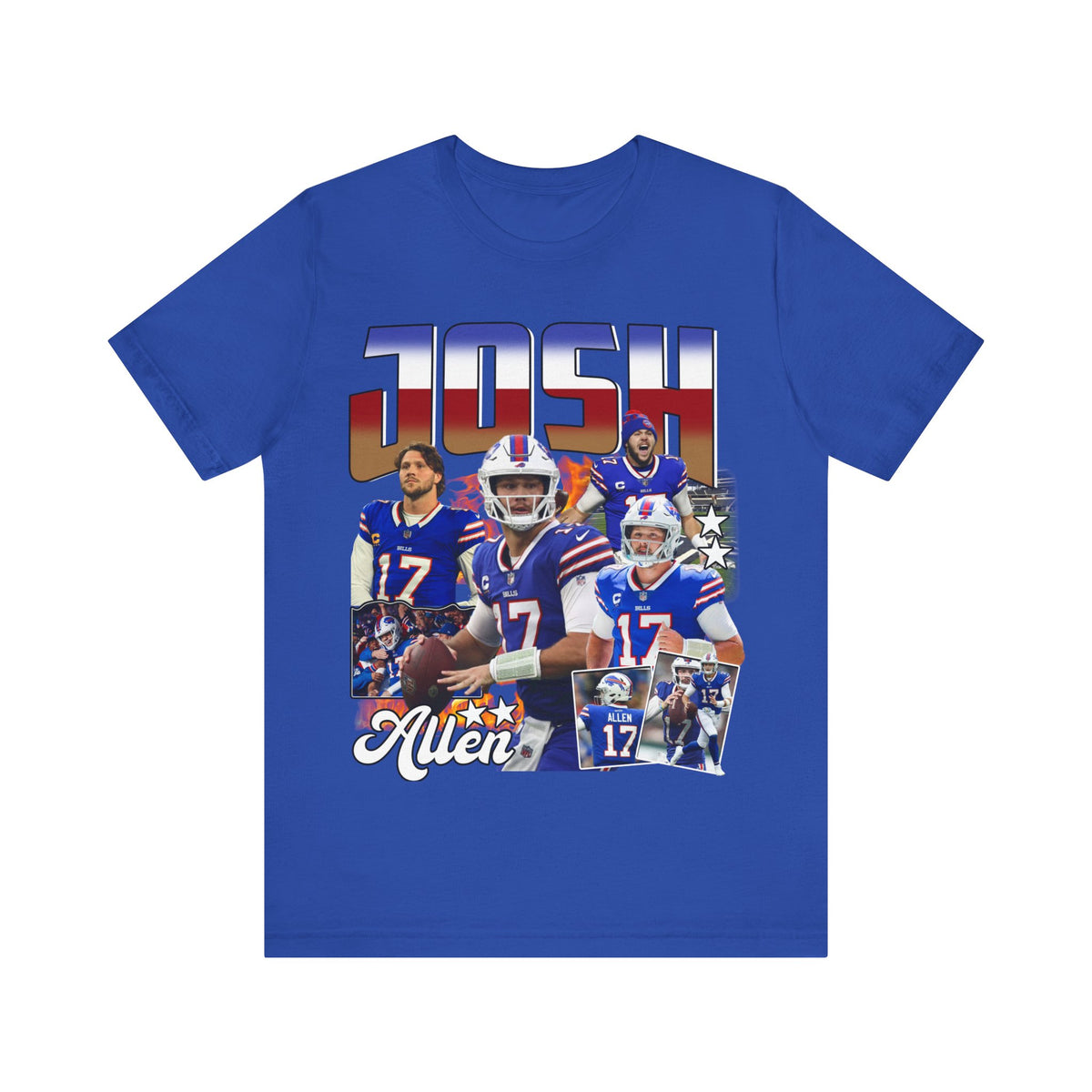 Vintage 90s Football Bootleg Style TShirt JOSH ALLEN 90s Unisex Graphic Tee