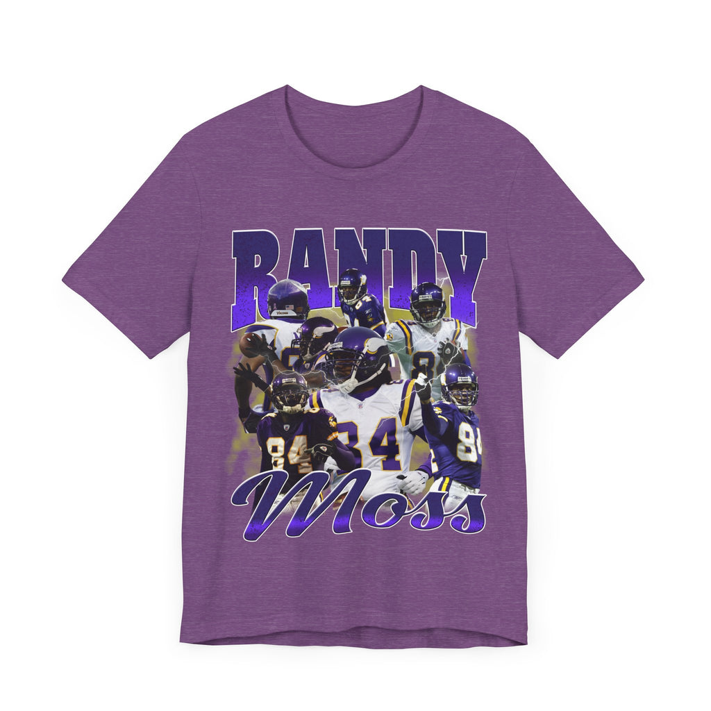 Vintage 90s Football Bootleg Style TShirt RANDY MOSS Unisex Graphic Tee Shirt