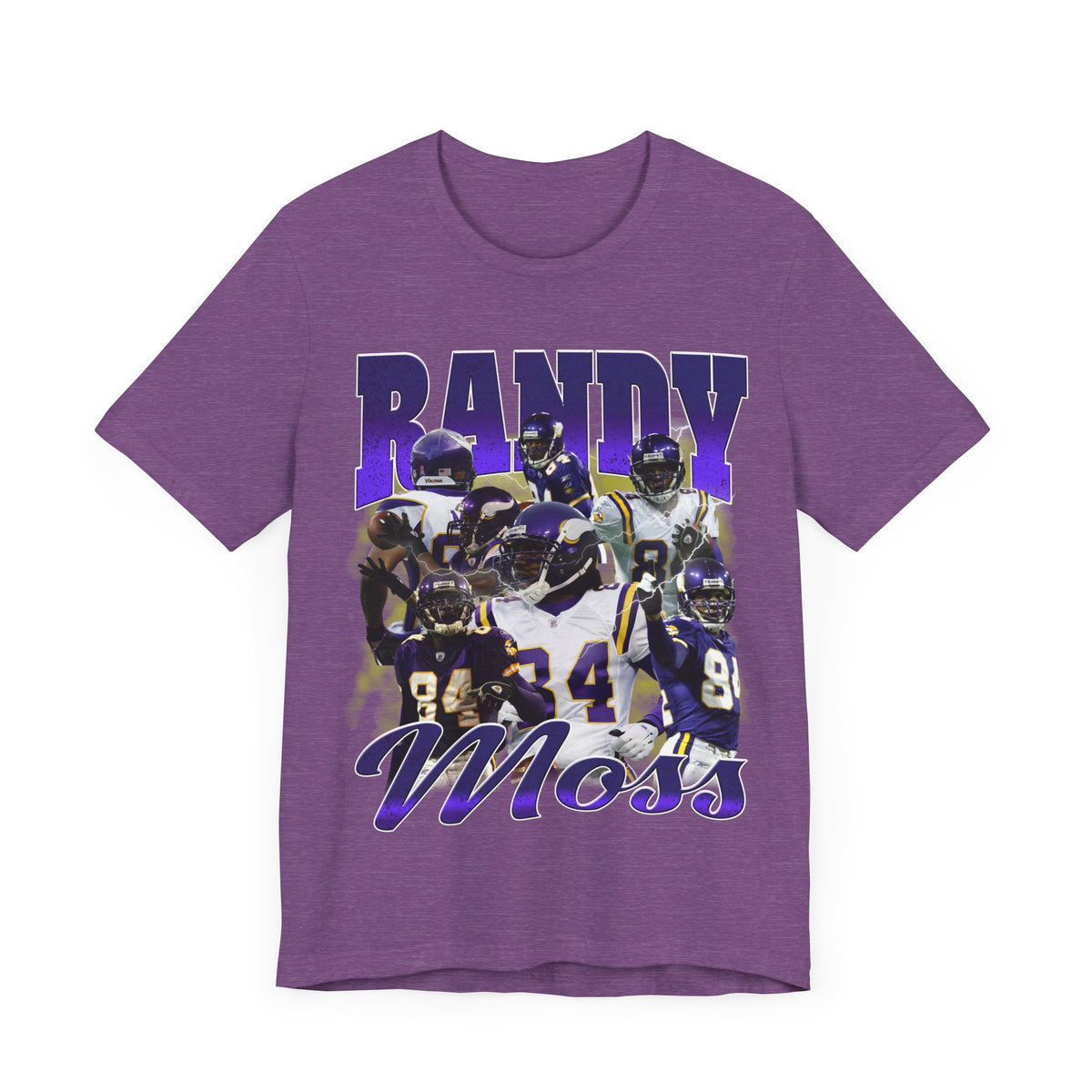 Vintage 90s Football Bootleg Style TShirt RANDY MOSS Unisex Graphic Tee Shirt