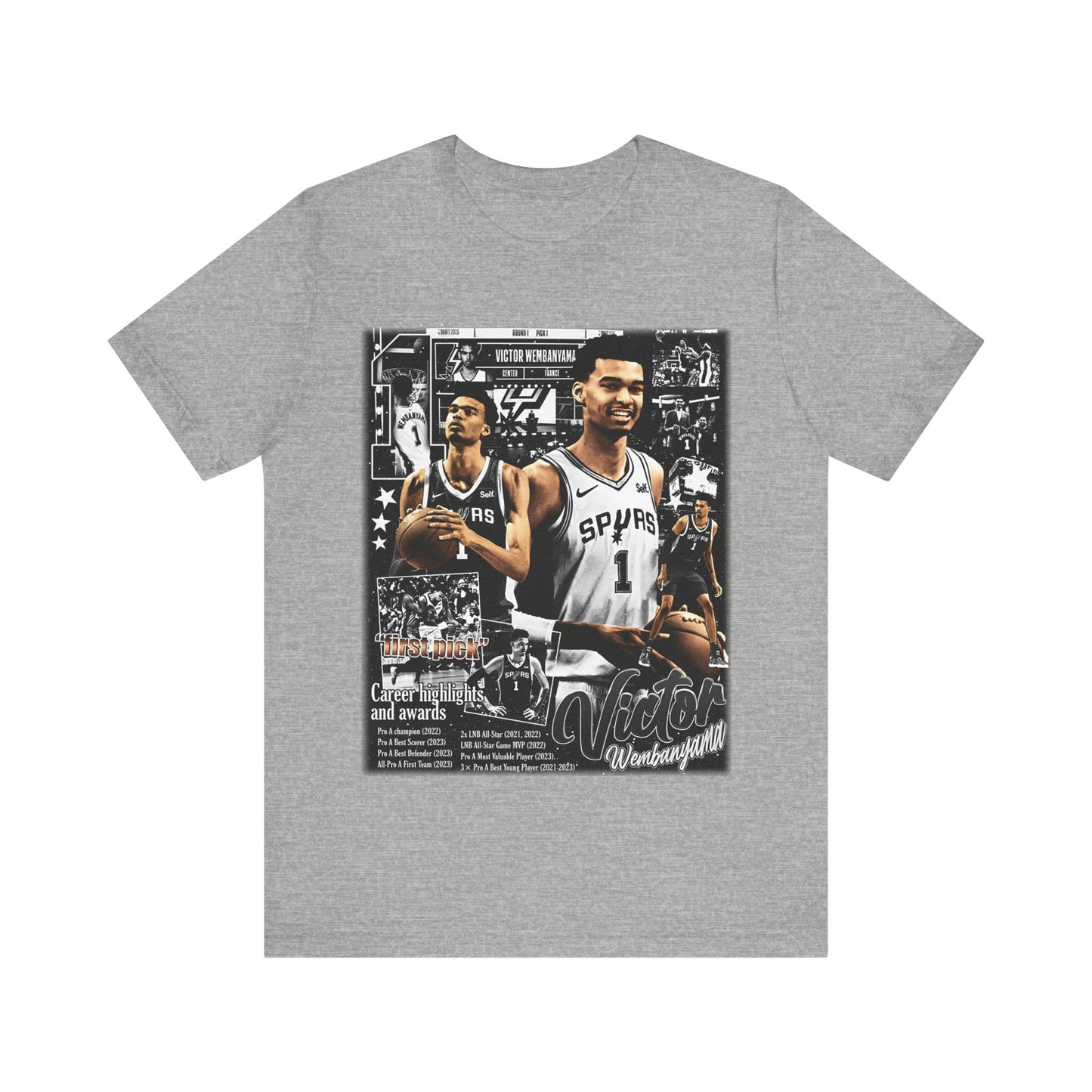 Vintage 90s Basketball Bootleg Style TShirt VICTOR WEMBANYAMA 90s Unisex Tee