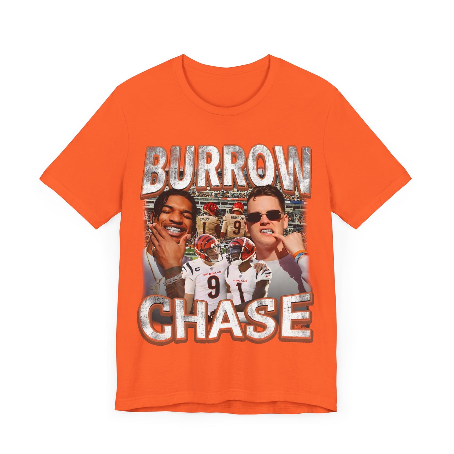 Vintage 90s Football Bootleg Style T-Shirt BURROW CHASE Unisex Graphic Tee Shirt