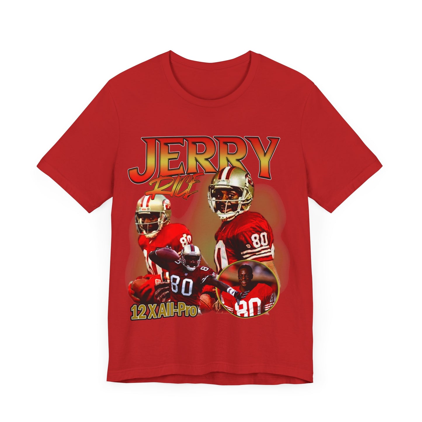 Vintage 90s Football Bootleg Style TShirt JERRY RICE Retro Unisex Graphic Tee