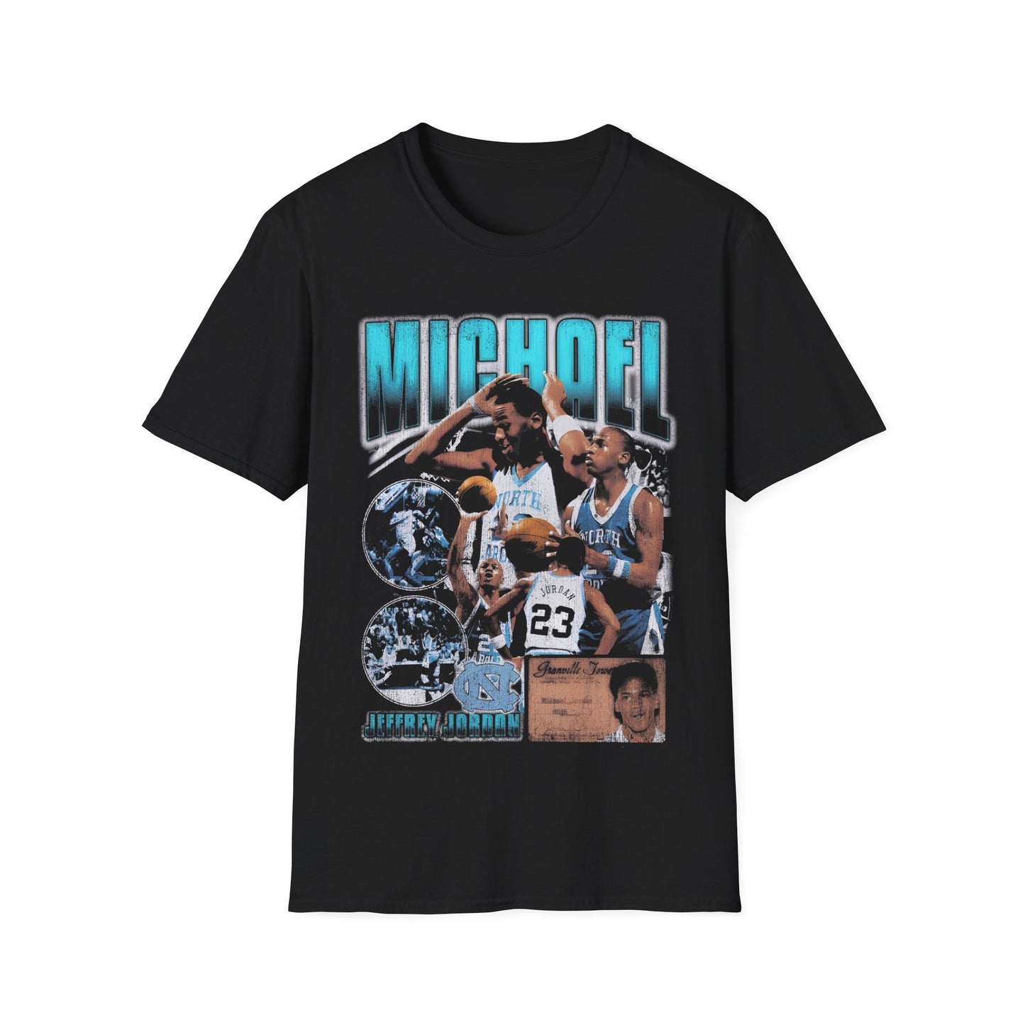 Vintage 90s Basketball Bootleg Style T-Shirt, MICHAEL COLLEGE Retro Basketball Shirt Unisex Graphic Tee